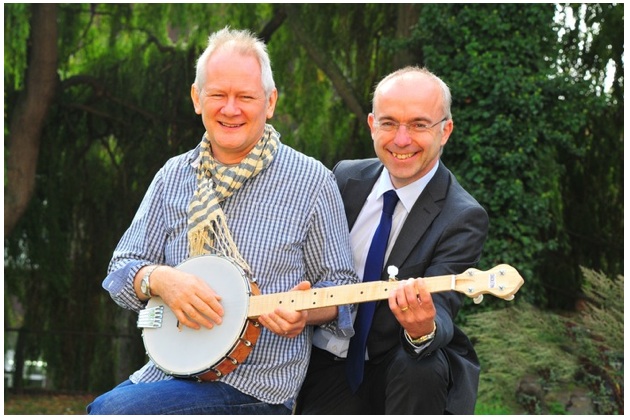 Simon and Nigel, CEO and Chairman of The Great British Banjo Co.